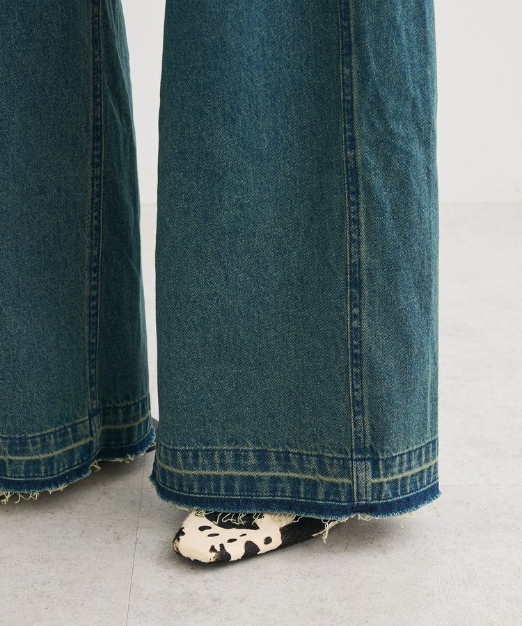 Green Parks「・SUGAR SPOON タックデニムワイドパンツ」|デニム|