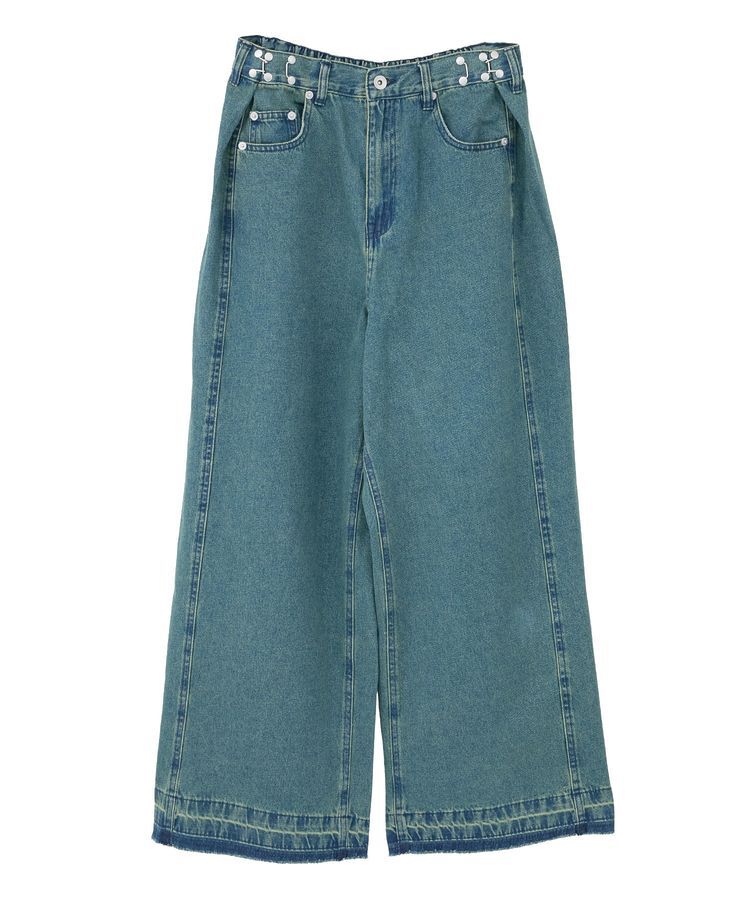 Green Parks「・SUGAR SPOON タックデニムワイドパンツ」|デニム|