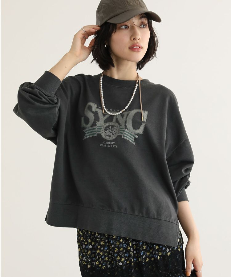 Green Parks「アソートカレッジロゴ裏毛プルオーバー」|スウェット・ジャージ|Charcoal Gray