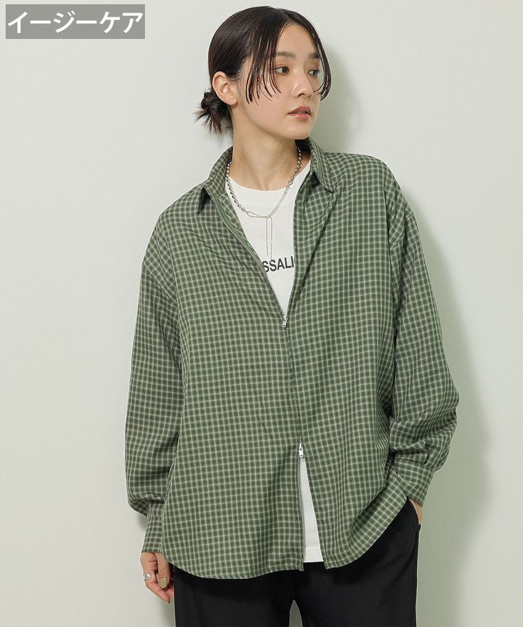 Green Parks「イージーケアアソートZIPシャツ」|シャツ・ブラウス|Green