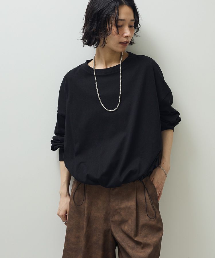 Green Parks「バルーンドッキングプルオーバー」|Tシャツ・カットソー|Black