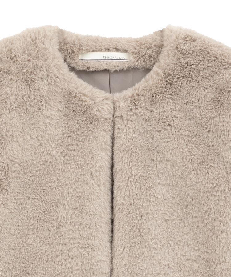 Green Parks「・ELENCARE DUE ペプラムフェイクファーベスト」|ベスト・ジレ|