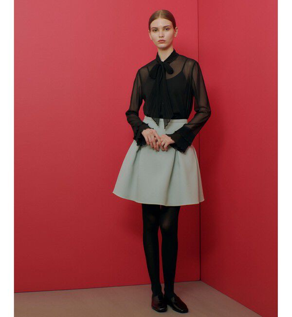 LOULOU WILLOUGHBY「【LOULOU WILLOUGHBY】トリプルクロスミニタックスカート」|スカート|