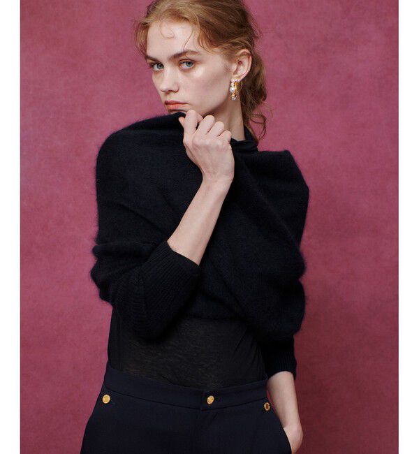 LOULOU WILLOUGHBY「【LOULOU WILLOUGHBY】クロスアームニット」|ストール|