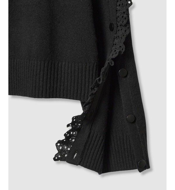 LOULOU WILLOUGHBY「【LOULOU WILLOUGHBY】ショルダーレース釦プルオーバー」|ニット・セーター|