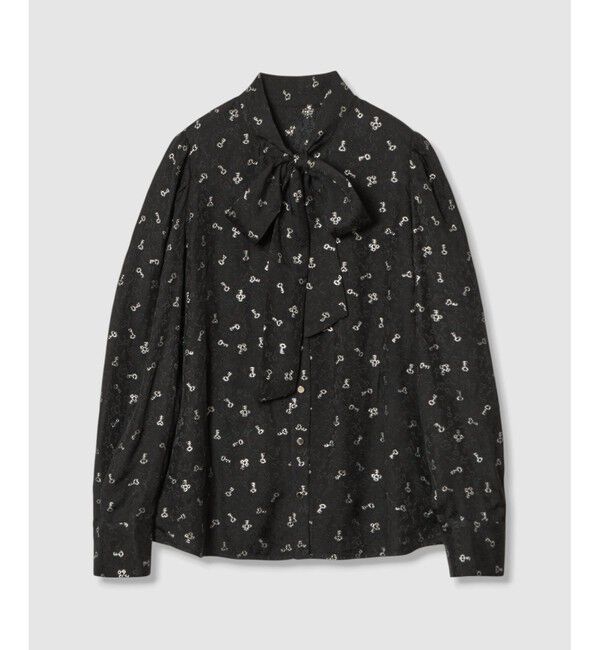 LOULOU WILLOUGHBY「【LOULOU WILLOUGHBY】KEYジャガードボウタイブラウス」|シャツ・ブラウス|