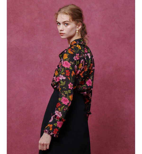 LOULOU WILLOUGHBY「【LOULOU WILLOUGHBY】シンメトリーフラワーリボンブラウス」|シャツ・ブラウス|