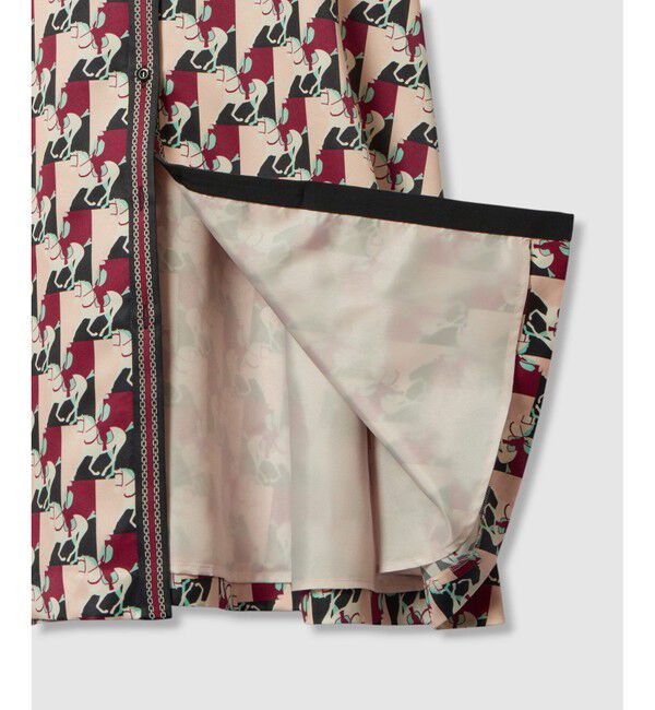 LOULOU WILLOUGHBY「【LOULOU WILLOUGHBY】ホースジオメトリックプリントシャツワンピース」|ワンピース|