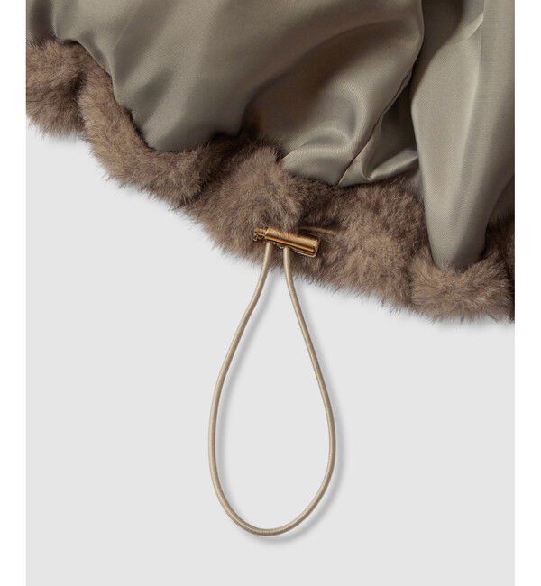 allureville「フェイクミンクファーフーディーブルゾン」|ブルゾン・スタジャン|