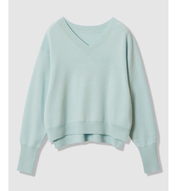 allureville「ウールスムース2WAYネックプルオーバー」|ニット・セーター|ミントグリーン