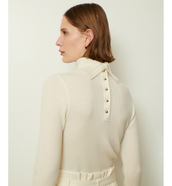 allureville「2WAYネックリブタートル」|ニット・セーター|オフホワイト