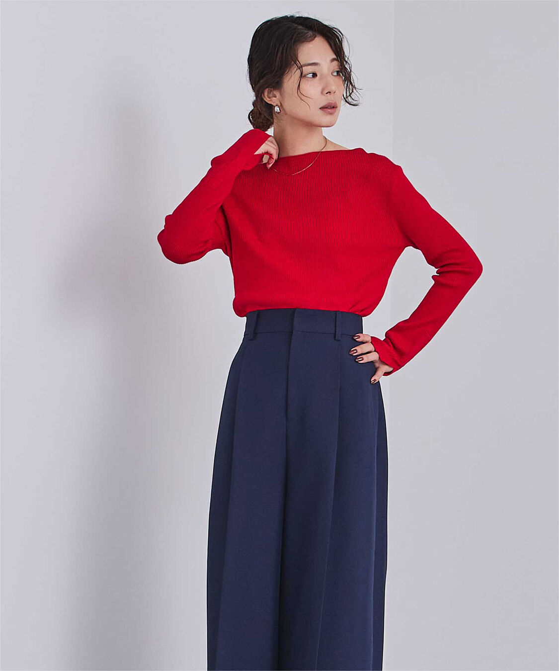 ur's「ボートネックスリットスリーブリブニット」|ニット・セーター|