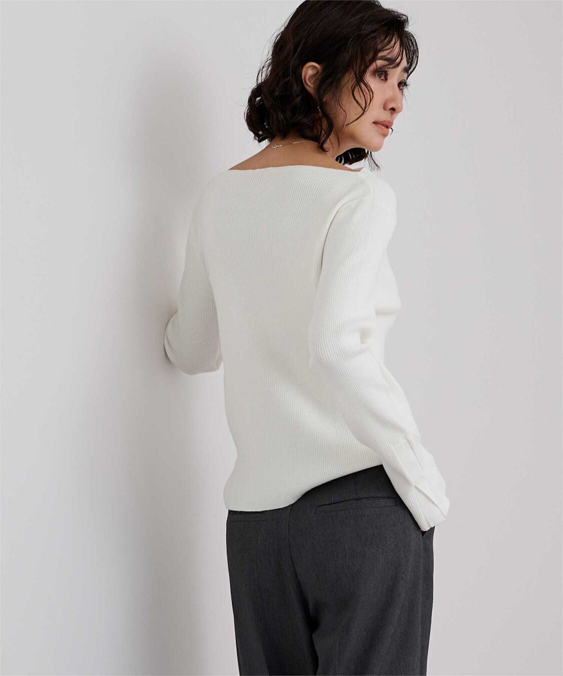 ur's「ボートネックスリットスリーブリブニット」|ニット・セーター|