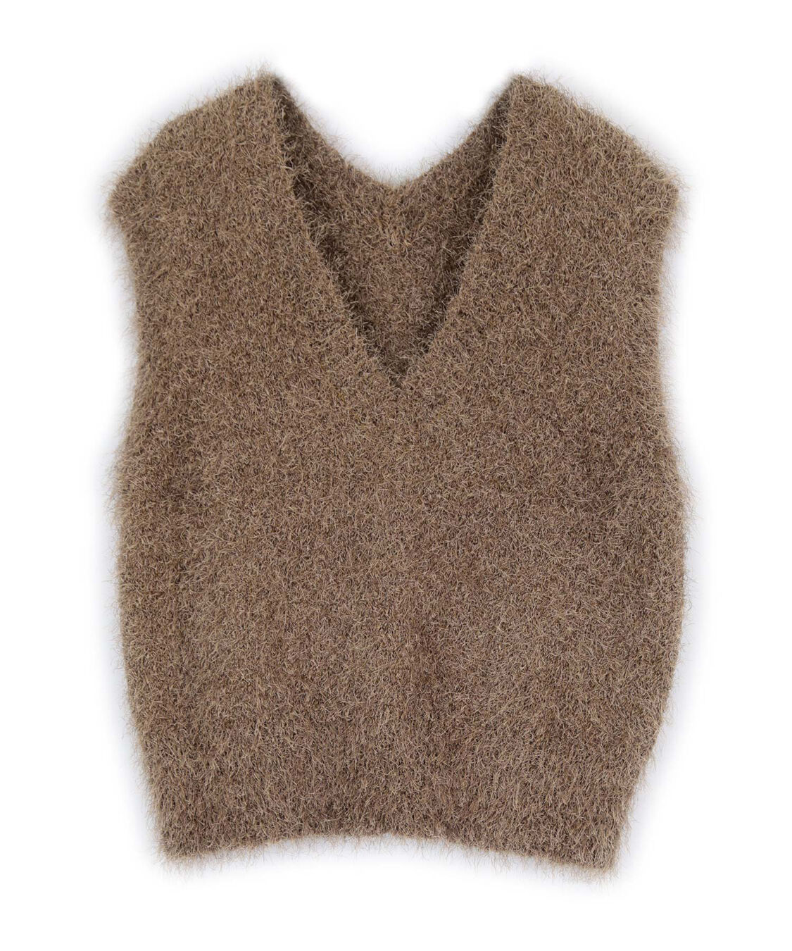 titivate「前後2wayVネックシャギーニットベスト」|ニット・セーター|