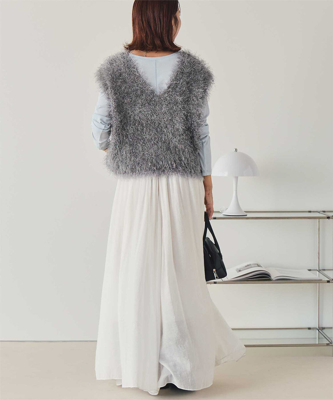 titivate「前後2wayVネックシャギーニットベスト」|ニット・セーター|