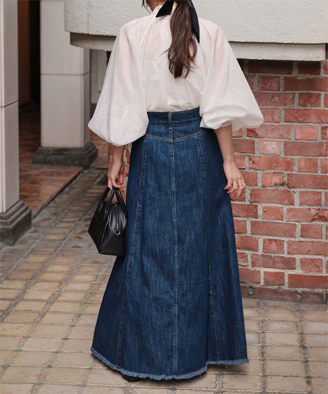 titivate「ハイウエストボリュームフレアデニムスカート」|スカート|