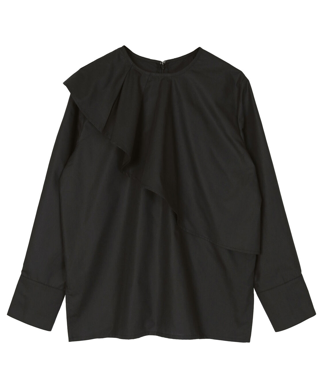 ur's「アシンメトリーラッフルデザインブラウス」|シャツ・ブラウス|ブラック