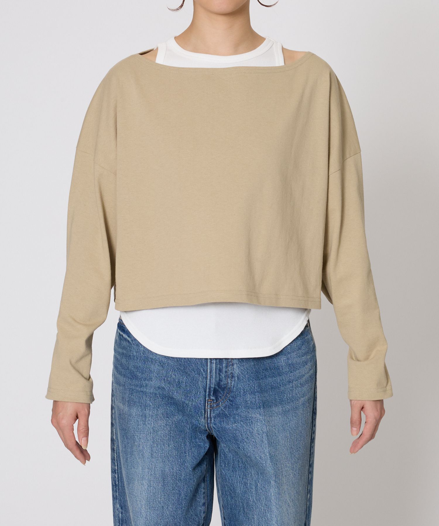 BABYLONE「ﾜｲﾄﾞｼｮｰﾄT/ﾀﾝｸｾｯﾄ」|Tシャツ・カットソー|