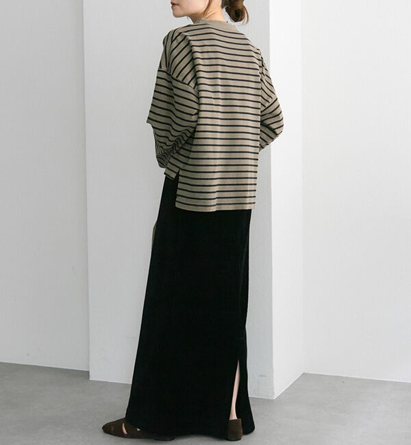  「ピグメントボーダーヘンリーネックカットソー」|Tシャツ・カットソー|