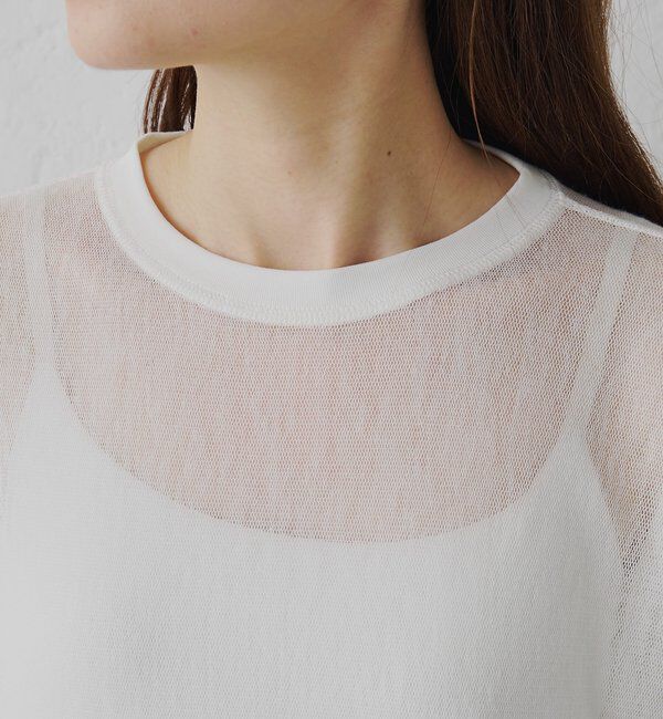  「トリコットメッシュカットソー」|Tシャツ・カットソー|