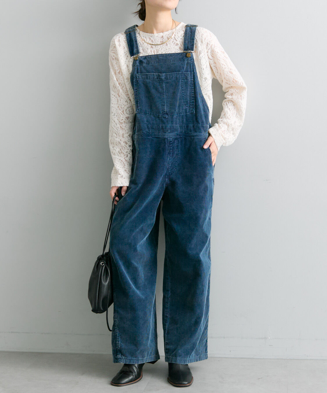  「コーデュロイサロペット」|その他|インディゴブルー