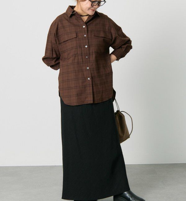  「ダブルポケット起毛チェックシャツ」|シャツ・ブラウス|