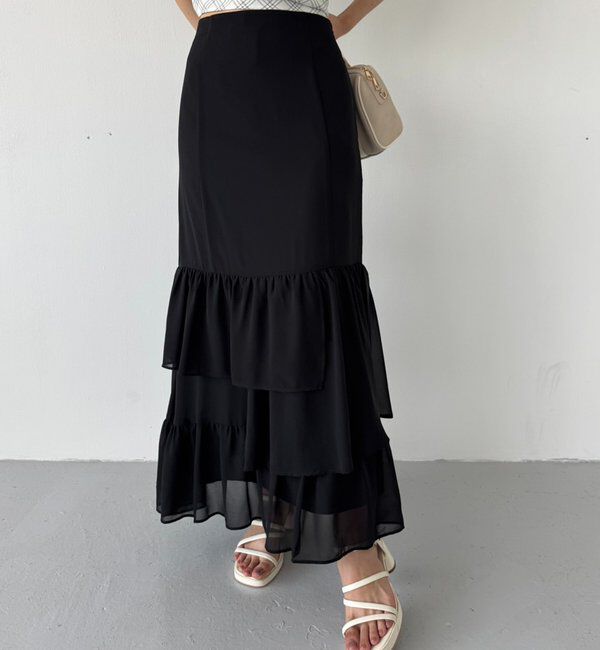  「ロングティアードスカート」|スカート|