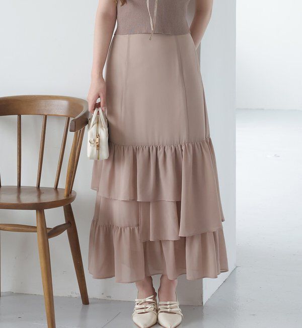  「ロングティアードスカート」|スカート|