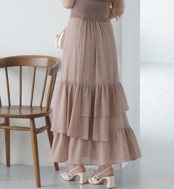  「ロングティアードスカート」|スカート|