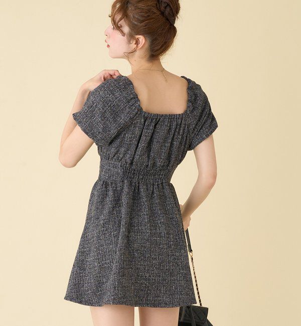  「ボリューム袖ミニワンピ」|ワンピース|