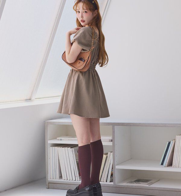  「ボリューム袖ミニワンピ」|ワンピース|
