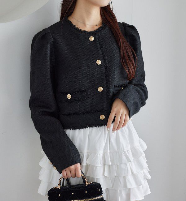  「【リバイバル】ツイードジャケット/WEB限定」|ダッフルコート|ブラック