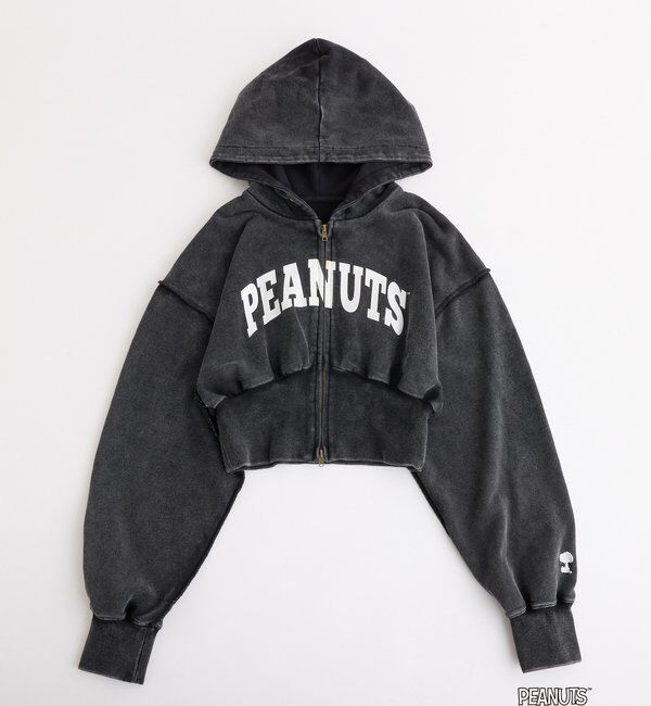  「【PEANUTSコラボ】スヌーピー刺繍入りパーカー」|パーカー|
