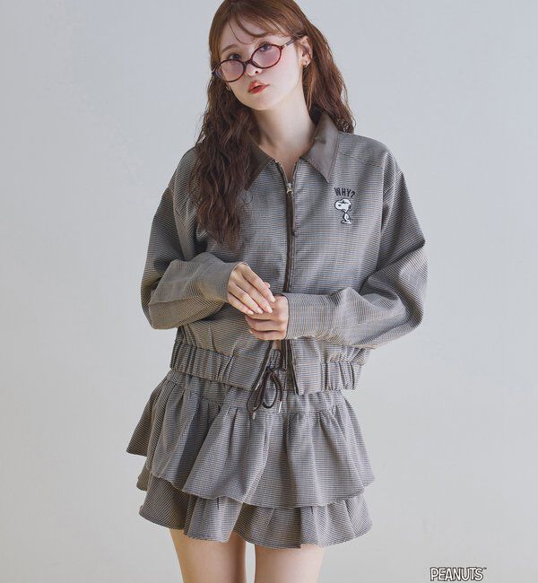  「【PEANUTSコラボ】スヌーピー刺繍入りバーンジャケット」|その他|