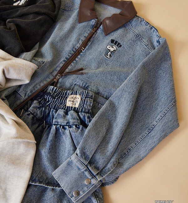  「【PEANUTSコラボ】スヌーピー刺繍入りバーンジャケット」|その他|