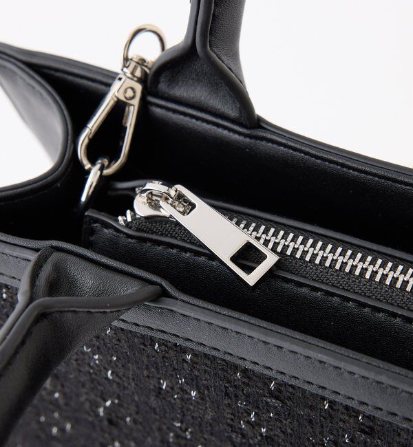  「ビジューロゴツイードミニトート」|ショルダー・メッセンジャー|