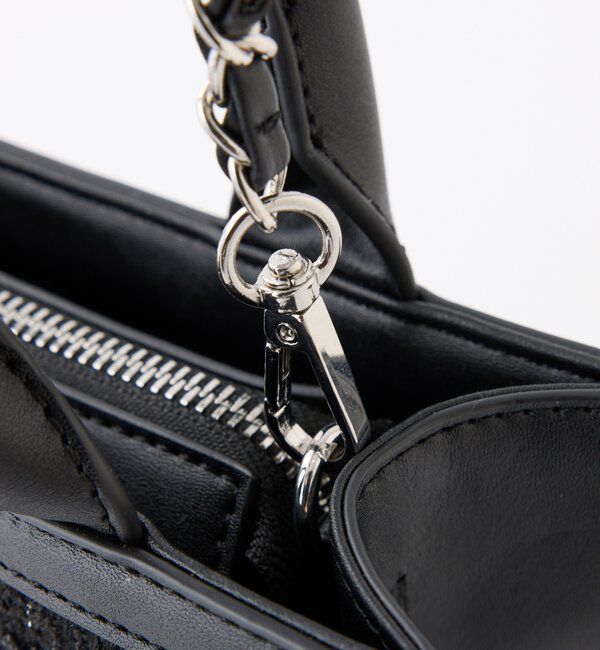  「ビジューロゴツイードミニトート」|ショルダー・メッセンジャー|