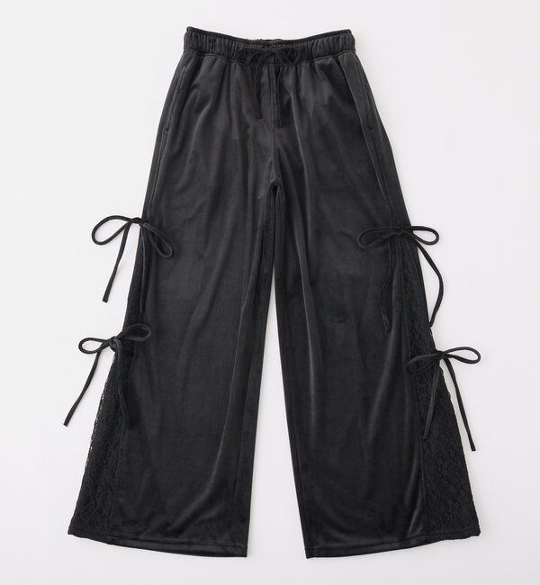  「【セットアップ対応】サイドレースベロアリボンパンツ」|その他|