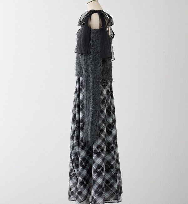  「肩リボンニットセットワンピース」|ワンピース|