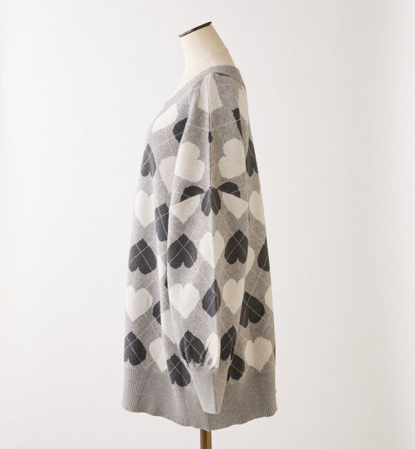  「【Heart collection】ハートアーガイルニットミニワンピ」|ワンピース|