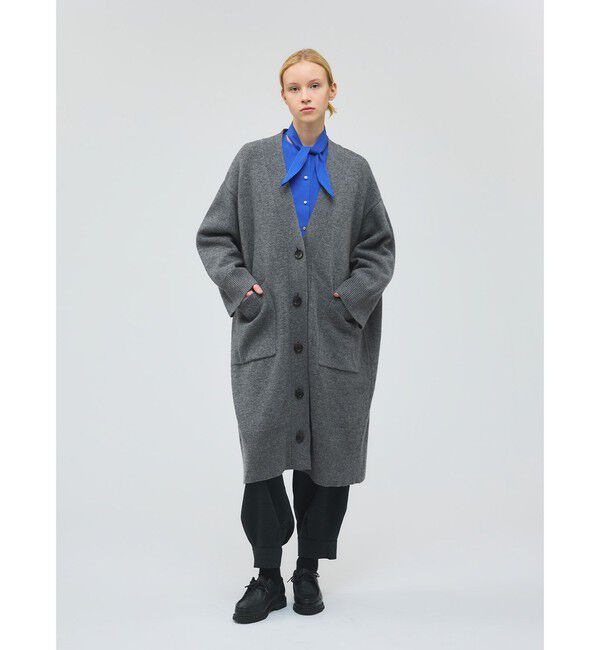 mizuiro ind「mizuiro ind ワイドVネックカーディガン」|カーディガン|