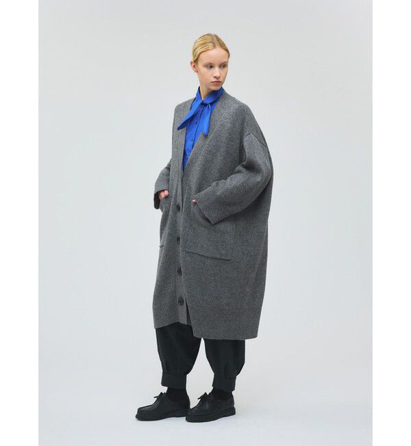 mizuiro ind「mizuiro ind ワイドVネックカーディガン」|カーディガン|