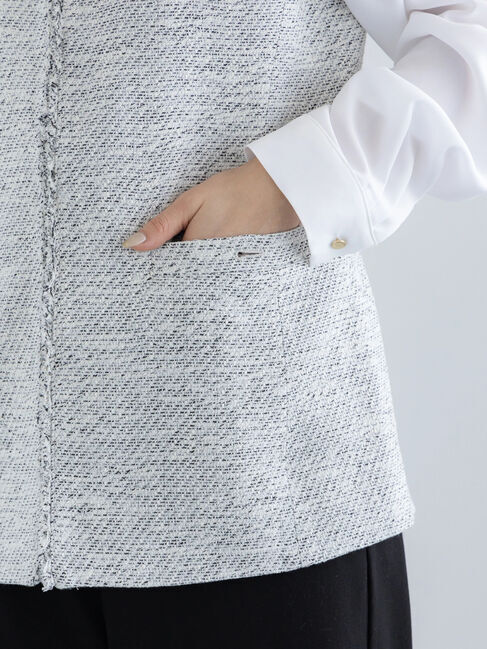 Te chichi「【セレモニーアイテム】フリンジツイードジレ」|ダウンベスト・ベスト|