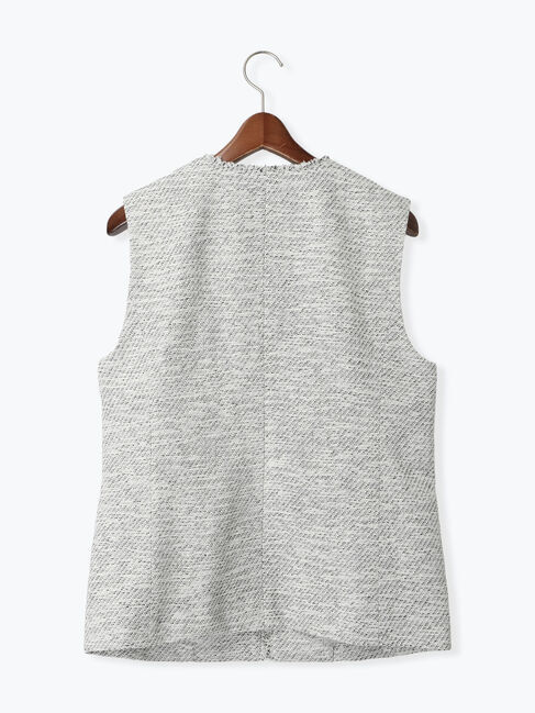 Te chichi「【セレモニーアイテム】フリンジツイードジレ」|ダウンベスト・ベスト|