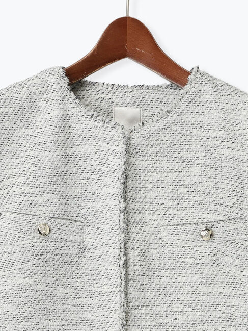 Te chichi「【セレモニーアイテム】フリンジツイードジレ」|ダウンベスト・ベスト|