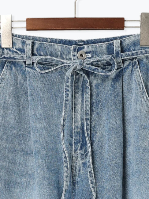 Te chichi TERRASSE「ウエストリボンタックワイドデニムパンツ《2025spring catalog item》」|その他|