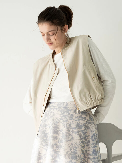 Te chichi TERRASSE「MA-1ショートベスト《2025spring catalog item》」|ダウンベスト・ベスト|