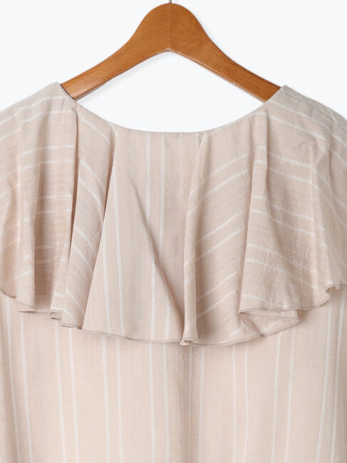 Lugnoncure「カラミストライプブラウス」|シャツ・ブラウス|