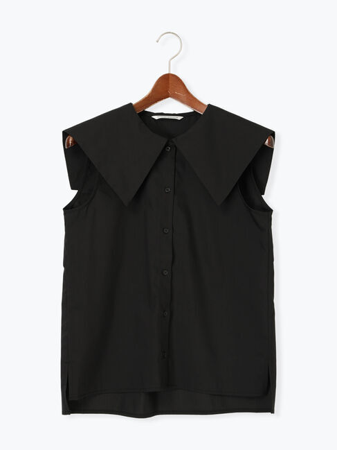 Te chichi TERRASSE「セーラーカラーノースリシャツ」|シャツ・ブラウス|ブラック