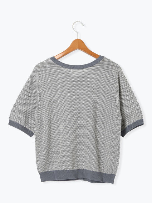 Lugnoncure「麻タッチ前後2WAY配色カーディガン」|カーディガン|